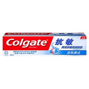 高露潔活性美白高效抗敏泡沫科技牙膏